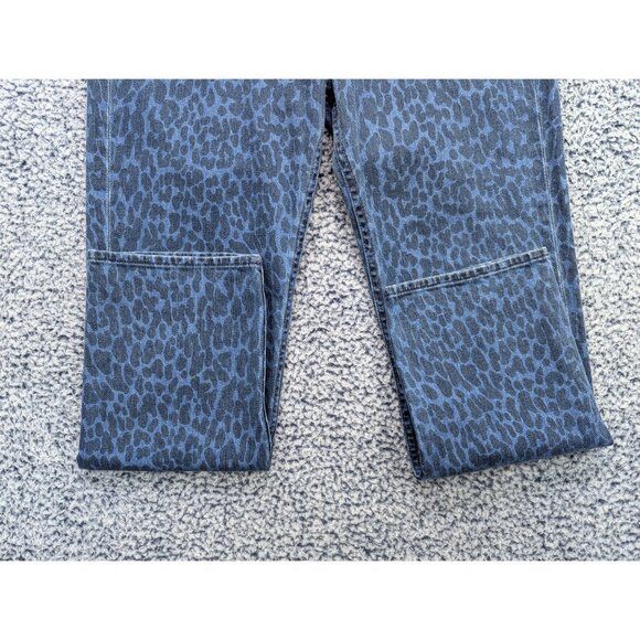 Mother Superior The Tomcat Ankle Sinister Blue Jeans Womens 32 Leopard Crop - Picture 7 of 16